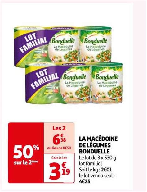 Promo La Mac Doine De L Gumes Bonduelle Chez Auchan Icatalogue Fr