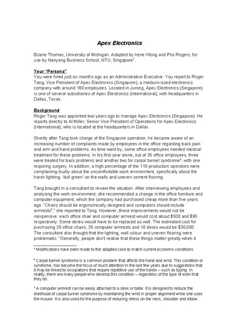 Apex1 Writing Practice Apex Electronics ©jane Thomas University Of Michigan Adapted By