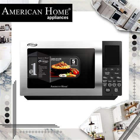 American Home AMW INV25B Microwave Oven INV 25L Black Lazada PH