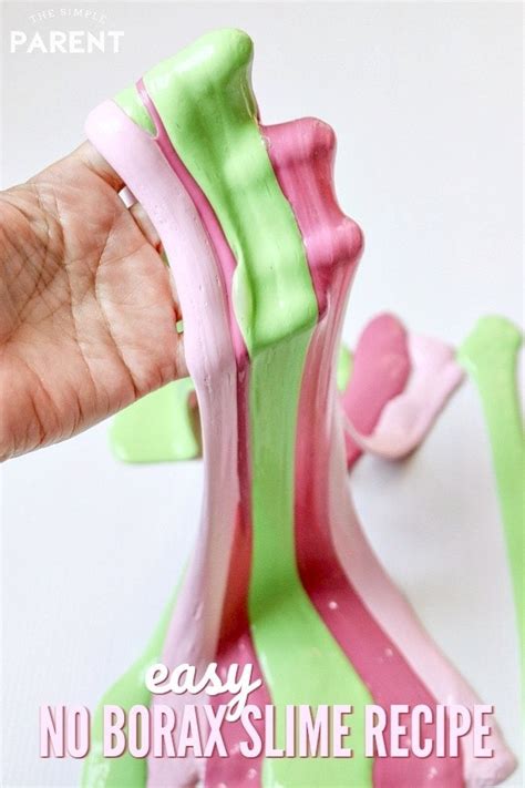 How To Make Slime Without Borax Striped Slime • The Simple Parent