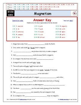 Bill Nye Magnetism Worksheet Answers