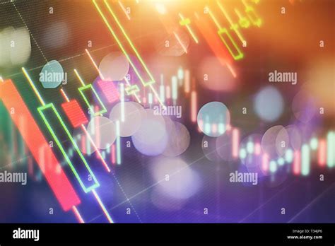 Abstract Glowing Forex Chart Interface Wallpaper Investment Trade