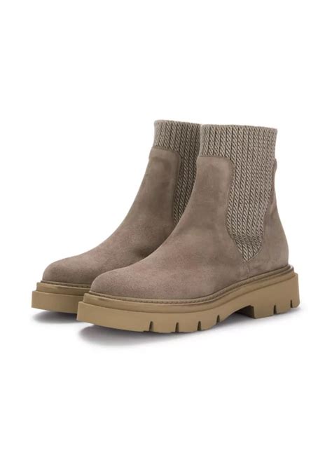 Damen Chelsea Boots Luca Grossi Wildleder Taupe Shoppen Bei Derna It