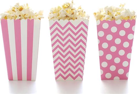 Hot Pink Popcorn Boxes 36 Pack Party Favor Boxes Mini