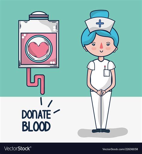 Blood Donation Cartoon Royalty Free Vector Image