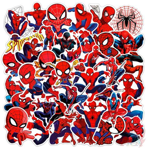 Spider Man Series 06 Marvel Superhero สตกเกอร 50Pcs Set DIY