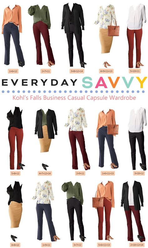 Kohls Fall Business Casual Capsule Wardrobe Everyday Savvy