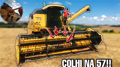 New Holland TC57 Colhendo Soja Eu Colhendo YouTube