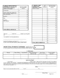 Cuyahoga County Ohio Income And Expense Statement With Affidavit Post