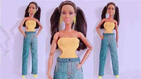 Pantal N Wide Y Blusa Tipo Body Para Barbie Patr Nes Gratis Ropa