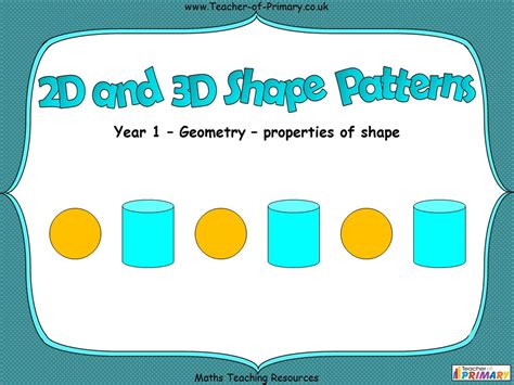 2d And 3d Shape Patterns Year 1 Teaching Resources