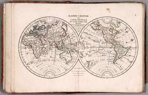 Mappe Monde Ou Carte Generale Du Globe Terrestre Dressee