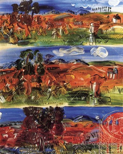 Raoul Dufy Three Landscapes Laid On The Back Of The Painting Raoul