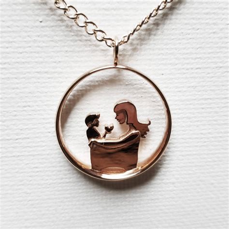 Mother And Son V3 Pendant Necklace Motherhood Collection Etsy