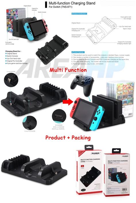 Areahp Dobe Multi Function Charging Dock Stand Tns 871 For Nintendo