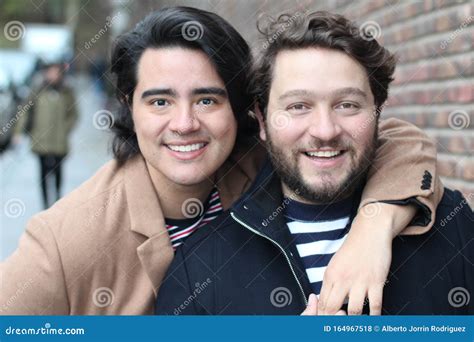 Cute Gay Couple Close Up Stock Photo Image Of Lovers 164967518