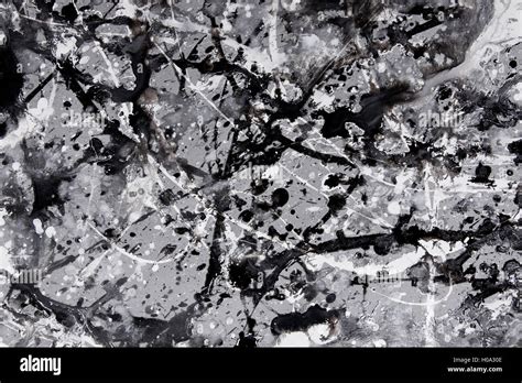 Abstract Expressionism Pattern Style Of Drip Painting Black And White