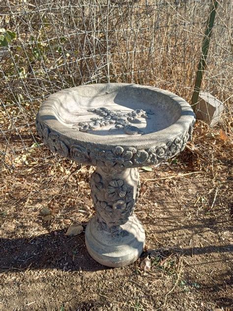 CONCRETE BIRD BATH EstateSales Org