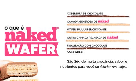 48 Naked Wafers Chocolate Branco E Ao Leite Recheio De Leite Em