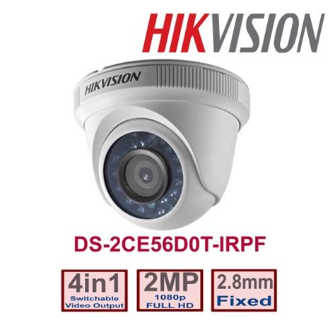 Hikvision DS 2CE560T IRPF HD1080p Indoor IR Turret Camera 2 8mm Lens