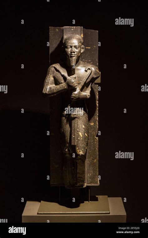 Granodiorite Statue Of The King Taharqa Inside The Shrine Of King