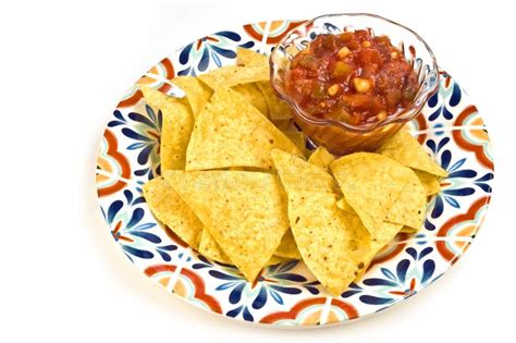 Salsa And Chips Stock Image Image Of Tomato Appetizer 12437649