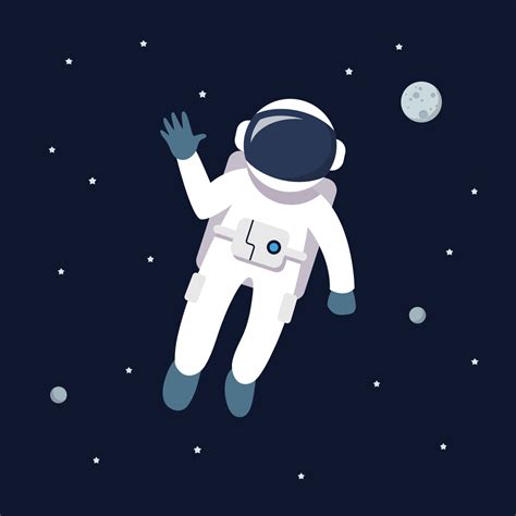 Person Floating In Outer Space