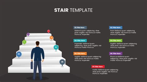 Stairs And Steps Slide Template For Powerpoint Slidebazaar