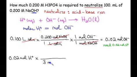 Solution Stoichiometry Neutralization Reactions Youtube