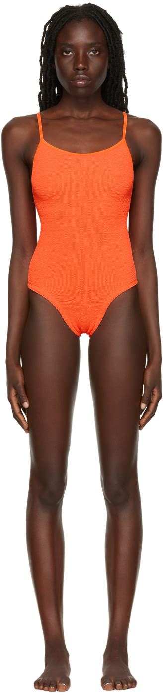 Hunza G Orange Pamela One Piece Swimsuit