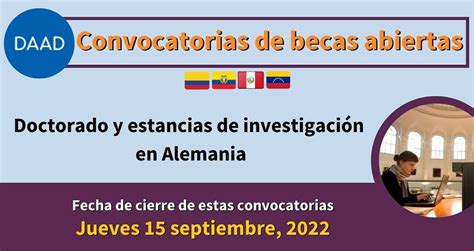 Becas Daad Doctorado Y Estancias De Investigación En Alemania