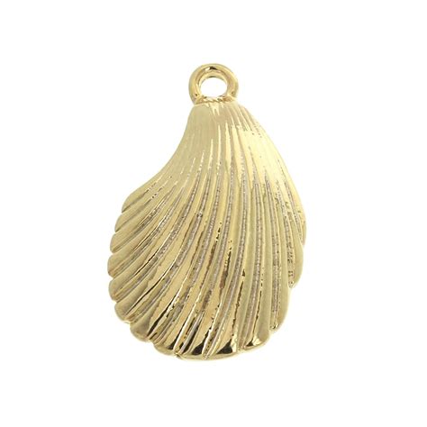 Breloque Pendentif Coquillage En Laiton X Mm Dor X Perles Co