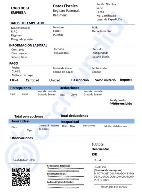 Pdf Deducciones Percepciones Comprobante De Nomina F Cableados Porn