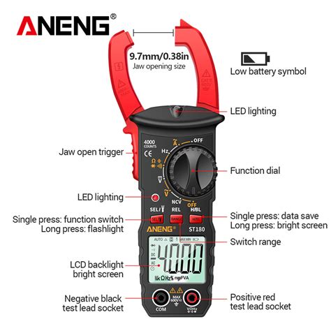 Aneng Digital Clamp Meter Voltage Tester Ncv Digit St