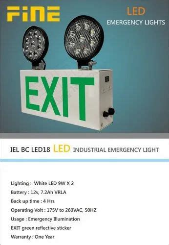 Aluminium Industrial Emergency Light E W At Rs In Vadodara