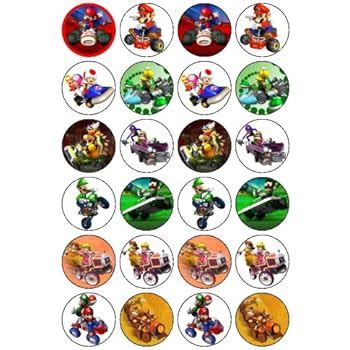 Super Mario Cupcake Toppers Amazon Co Uk Kitchen Home