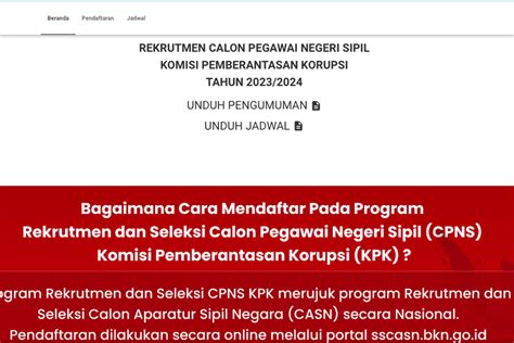 Kpk Buka Formasi Cpns Ini Linknya