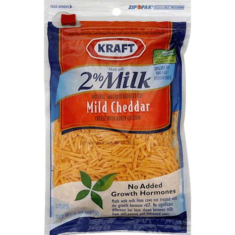 Kraft Natural Shredded Cheese Mild Cheddar Reduced Fat Deli Sun Fresh