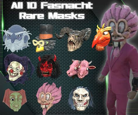 Fallout 76 Pc All 10 Rare Fasnacht Masks Etsy