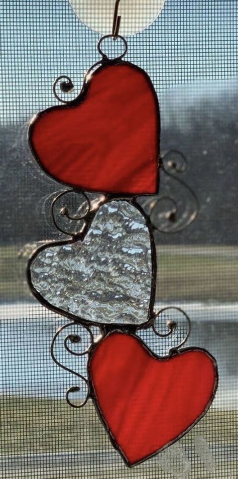 Pin By Brigitte On Stained Gl Hearts Stained Glass Suncatchers