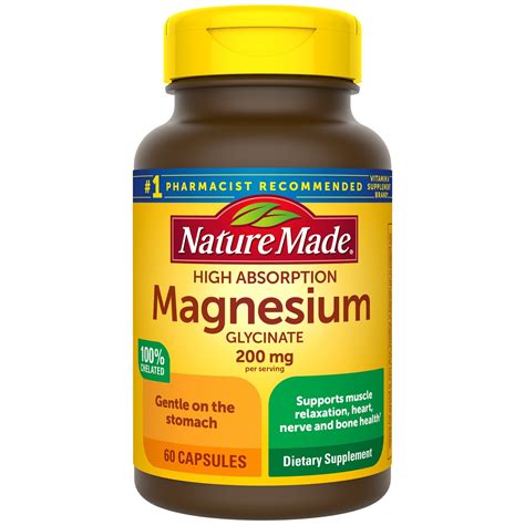 Nature Made Magnesium Glycinate Mg Capsules Ct Pick Up In