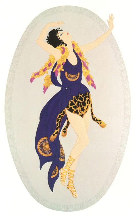 Bacchante Chic Original Vintage Erte Art Deco Print Fashion Etsy