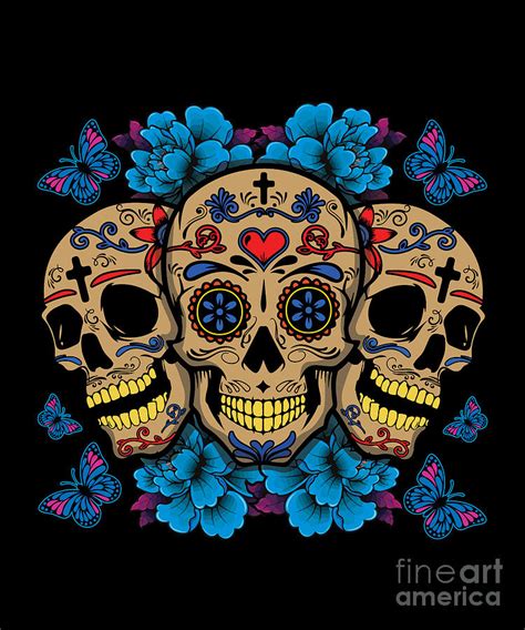 Halloween Skeleton Dia De Los Muertos Day Of Dead Digital Art By