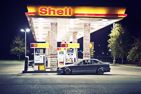 Wallpaper Night Car Vehicle Road Gas Stations Lighting