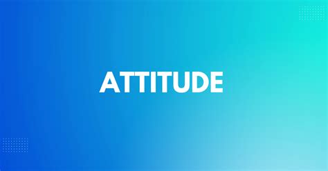 attitude definition explanation sociology
