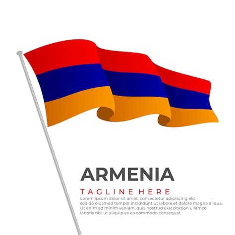 Premium Vector Template Vector Armenia Flag Modern Design