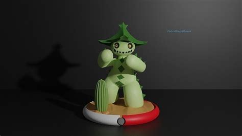 Cacturne Pokemon 3d Print Model 3d Model 3d Printable Cgtrader