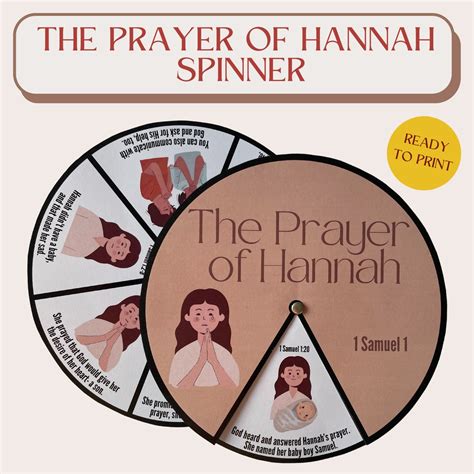 The Prayer Of Hannah Spinner Wheel Hannahs Prayer Craft Sunday School