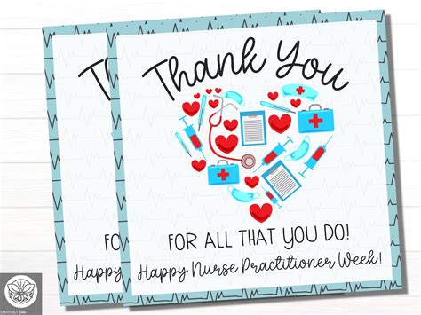 Nurse Practitioner Week Appreciation Gift Tag Nurse Appreciation Happy