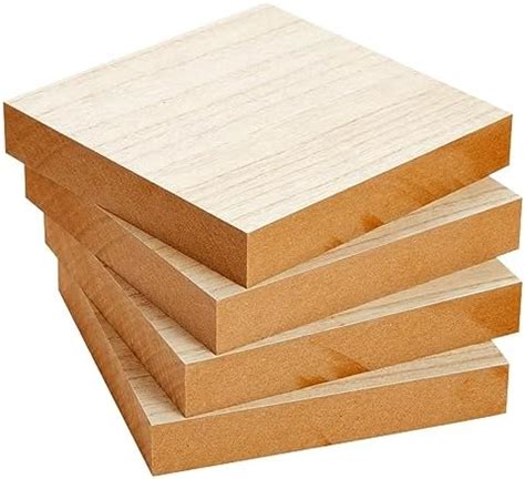 Unfinished Mdf Wood Squares For Crafts Wooden Blocks Inch Thick